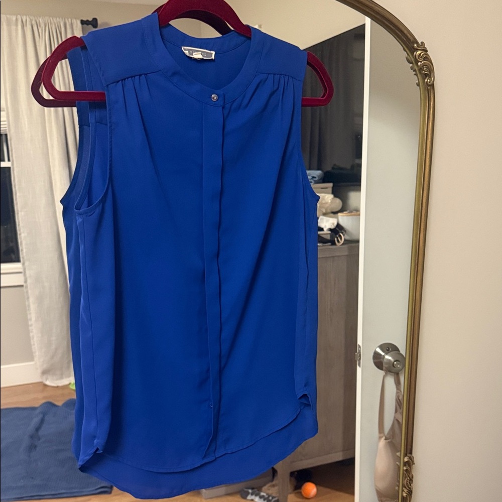 Pleione Royal Blue Sleeveless Blouse